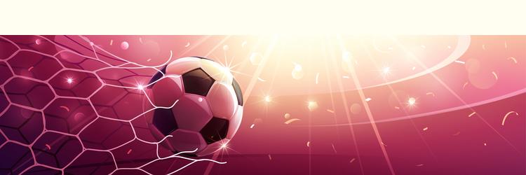 Soccer Ball in Net - Dynamic Action vector image