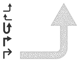 web network turn forward icon with simple symbols vector image