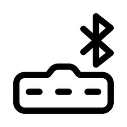 wireless keyboard connects through bluetooth vector image