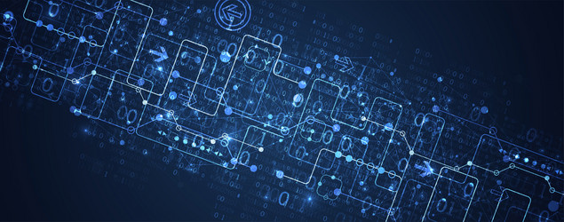 abstract technology concept with binary code vector image