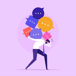 communication problem or overload concept vector image