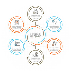 thin line flat element for infographic vector