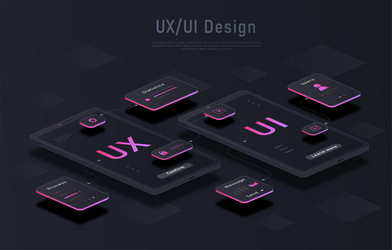 UI/UX Scene Creator - Toolkit vector image