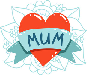 Hand drawn mom and dad tattoo Royalty Free Vector Image