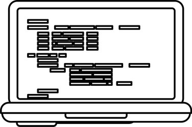 html programming code vector image