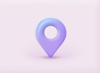 map pointer icon location symbols 3d web vector