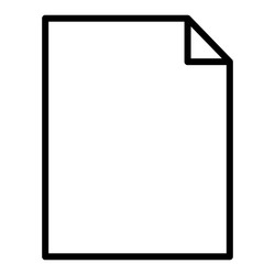 paper document file icon in thin line style vector image