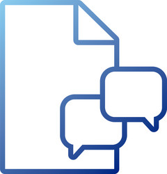 paper document with speech bubble gradient style vector image