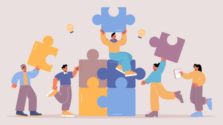 teamwork and brainstorm concept vector image