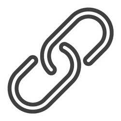chain link line icon web and mobile share sign vector image