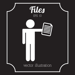 Files icon vector