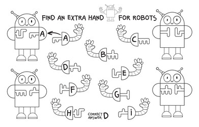 matching game attention task find the correct vector image
