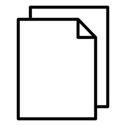 paper document file icon in thin line style vector image