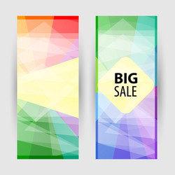 Set vertical banners with empty place for text vector