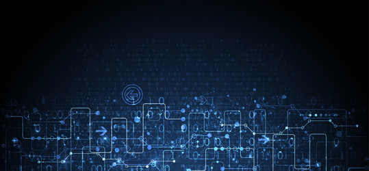 abstract technology concept with binary code vector image