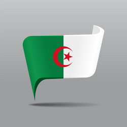 Algerian Flag Pointer Map Layout vector image