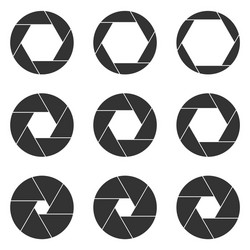 Camera Diaphragm Elements vector image