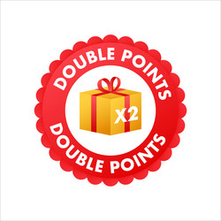 Flat icon with red double points for promotion vector