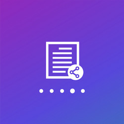 shared document icon for web vector image