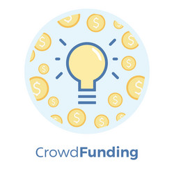 crowdfunding flat idea vector