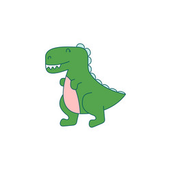 funny dino cartoon Vector Image