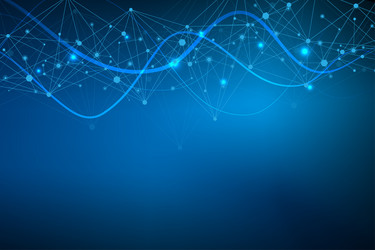 geometric abstract background with connected line vector image