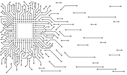 high-tech technology background texture circuit vector image