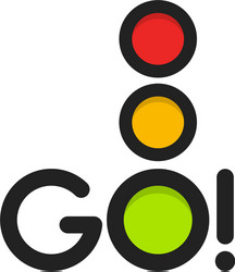 Traffic light isolated icon green light vector