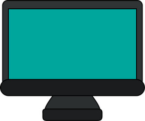 white background with color lcd monitor vector image
