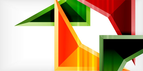 abstract background color triangles and arrows vector image