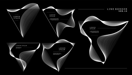 abstract triangle lines border design template vector image
