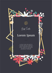 card with flowers Vector Image