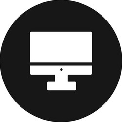 computer screen icon simple sign for web site vector image