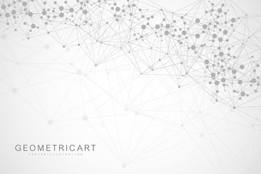 geometric abstract background with connected line vector image