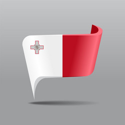 Maltese Flag Map Pointer vector image
