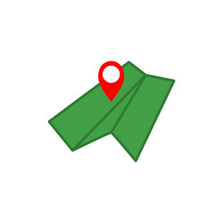 map with a pin graphic design vector image
