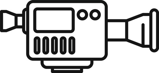 tv digital camera icon outline style vector