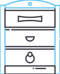 drawer line icon outline symbol vector image