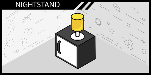 nightstand isometric design icon web 3d colorful vector image