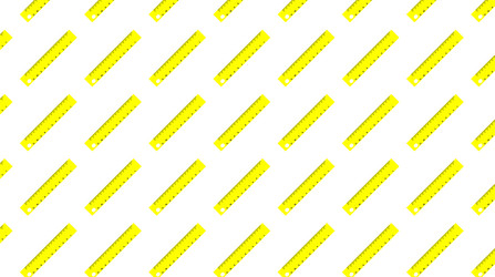 seamless ruler pattern yellow measuring tool vector image