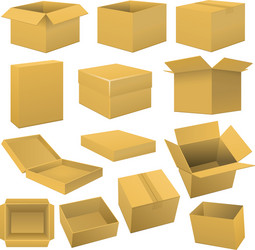Set of Empty Boxes vector image