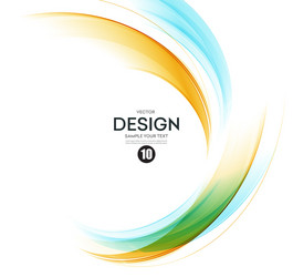 abstract color wave design element vector image