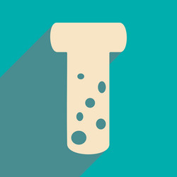 flat with shadow icon and mobile applacation flask vector image