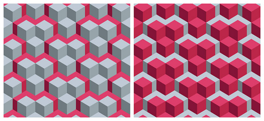 geometric pattern background 3d cube shape viva vector image
