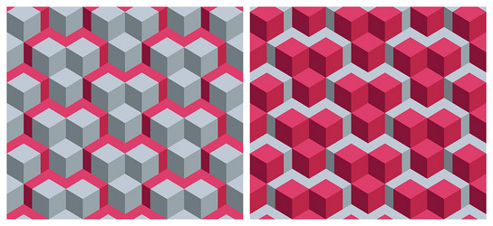 Geometric pattern background 3d cube shape viva vector