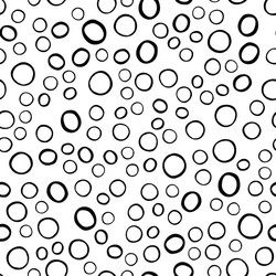 Abstract monochrome seamless pattern with circle vector