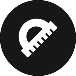 circle ruler icon simple sign for web site vector image