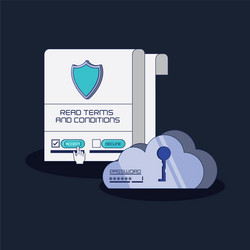 data security with cloud computing vector image