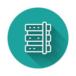 white line server data web hosting icon isolated vector image