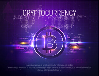 Bitcoin Mining Technology Background vector image
